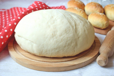 Dough with raw yeast