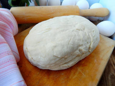 Dough for pies and tortillas in a dry pan