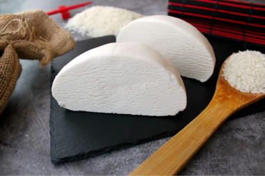 Rice dough made from rice flour