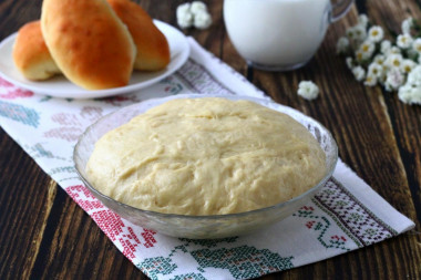 Soft yeast dough for pies in the oven