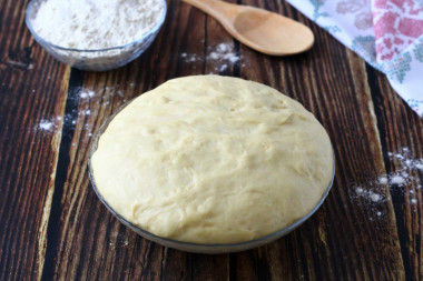 Soft yeast dough for pies in the oven