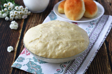 Soft yeast dough for pies in the oven