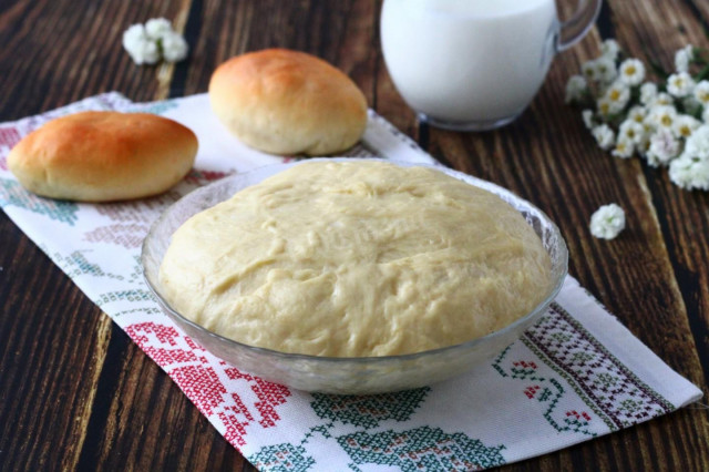 Soft yeast dough for pies in the oven