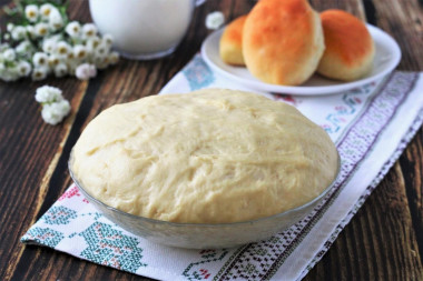 Soft yeast dough for pies in the oven