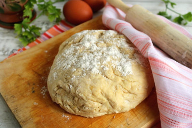 Dough for chicken coop on margarine and kefir