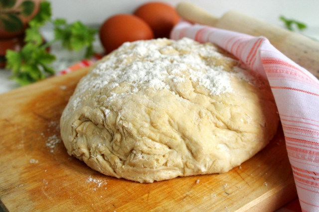 Dough for chicken coop on margarine and kefir