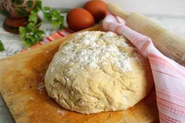 Dough for chicken coop on margarine and kefir