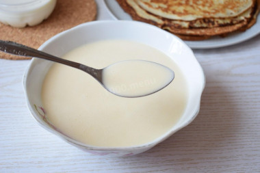 Custard dough for pancakes with milk