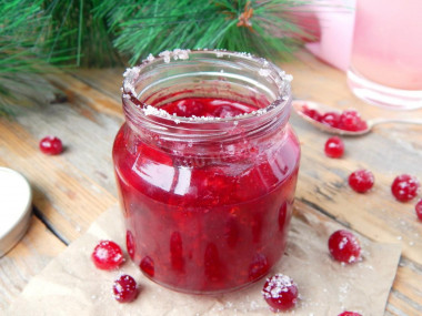 Cranberries for winter with sugar without cooking