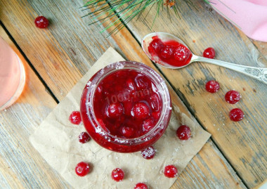 Cranberries for winter with sugar without cooking