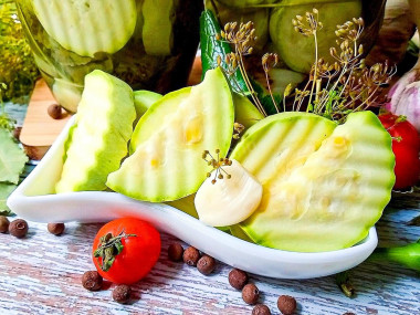 Pickled zucchini without sterilization for the winter in jars