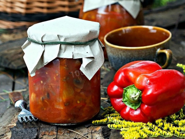 Three eggplant salad for winter