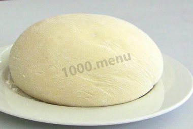 The dough for dumplings on mineral water is simple