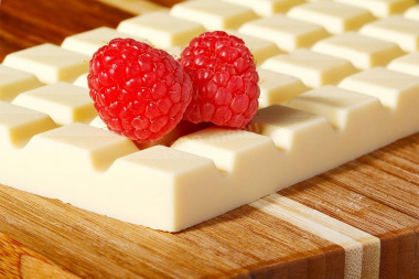 Homemade white chocolate