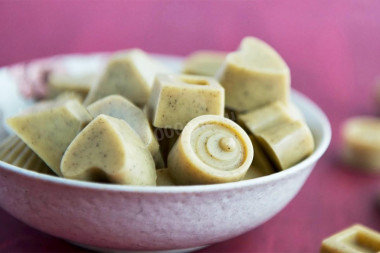 Homemade white chocolate