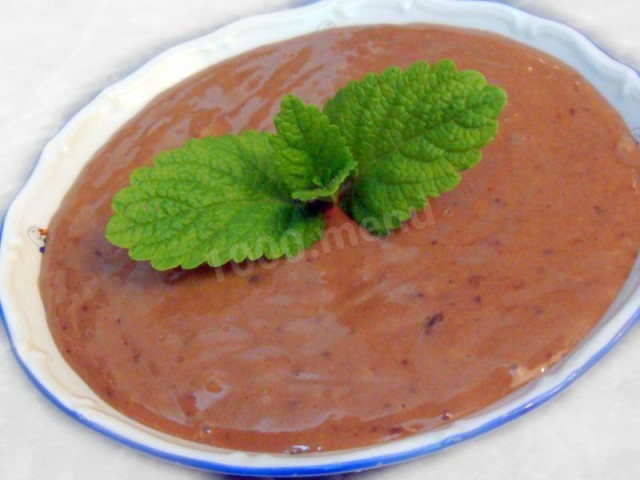 Chocolate and coffee custard cream in butter