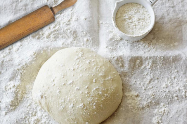 Rich yeast dough on margarine and milk for pies