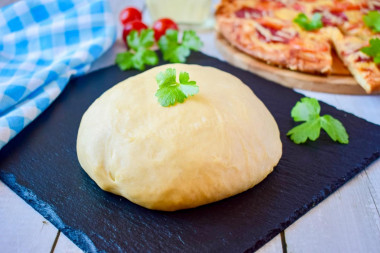 Pizza dough on kefir without yeast