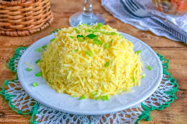 Men's caprice salad with beef