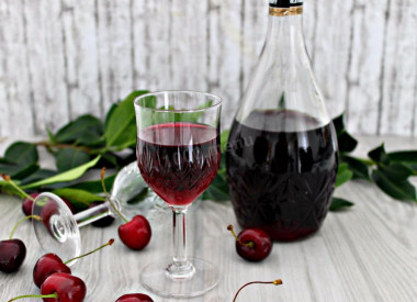 Cherry liqueur on vodka