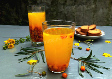 Frozen sea buckthorn compote