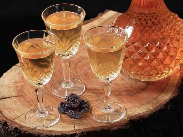 Homemade wine from prunes