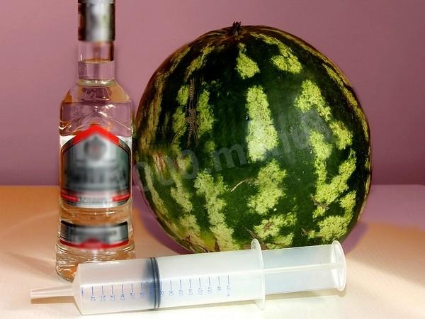 Vodka in watermelon