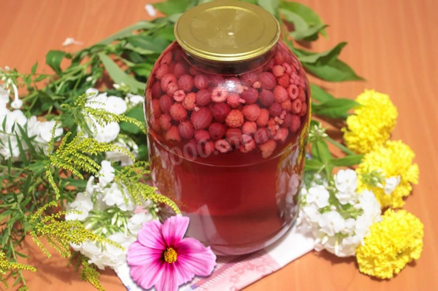 Raspberry gooseberry compote