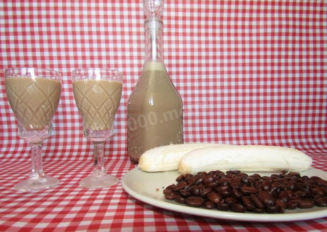 Banana coffee liqueur with condensed milk