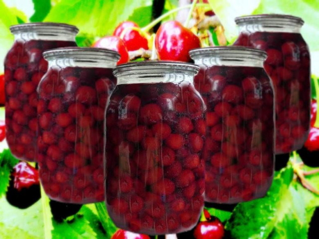 Cherry compote for winter with citric acid