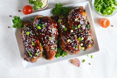 Chicken breasts in soy sauce in the oven