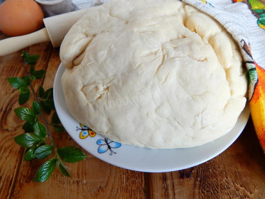 Dough on whey for pies