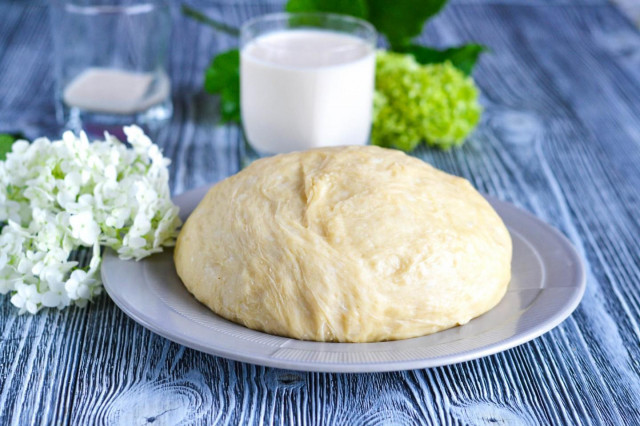 Dough on ryazhenka for pies pies buns