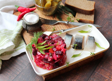 Vinaigrette with herring classic