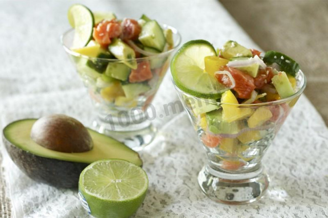 Salmon fish ceviche