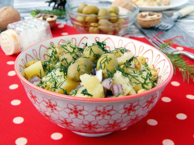 Vegetable salad without mayonnaise