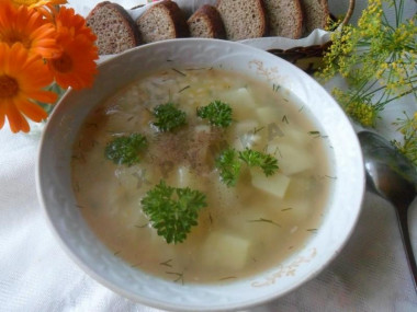 Fish soup of bream ear