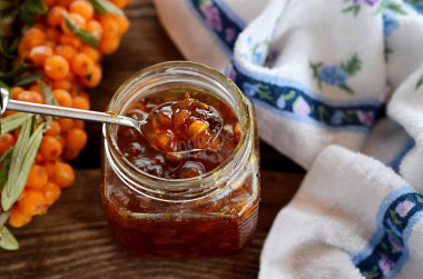 Sea buckthorn jam at home for the winter