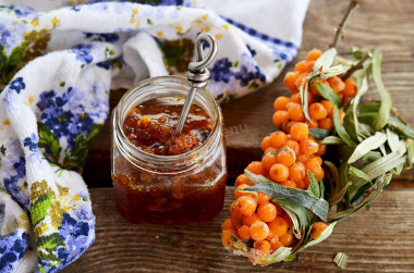 Sea buckthorn jam at home for the winter