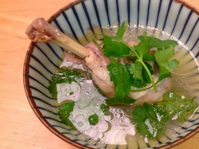 Chicken leg soup