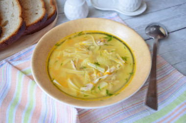 Soup with chicken and pasta