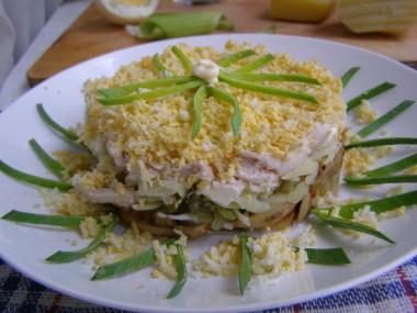 Mushroom salad under a fur coat