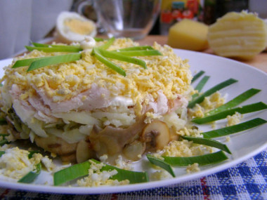 Mushroom salad under a fur coat