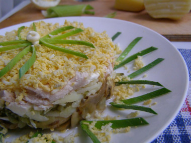 Mushroom salad under a fur coat