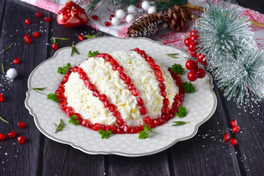 Salad Beads in the snow with chicken