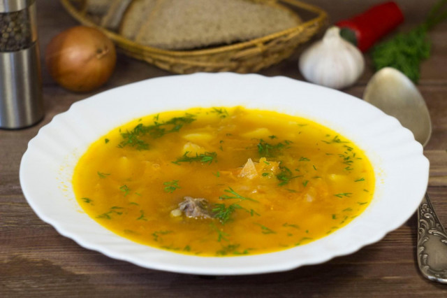 Cabbage soup with beef