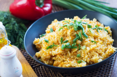 Vegetarian pilaf with chickpeas