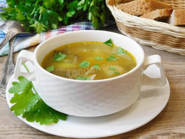 Fresh porcini mushroom soup