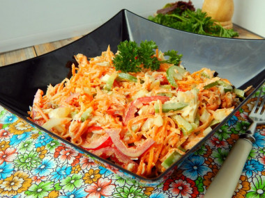 Salad chicken Korean carrot pepper