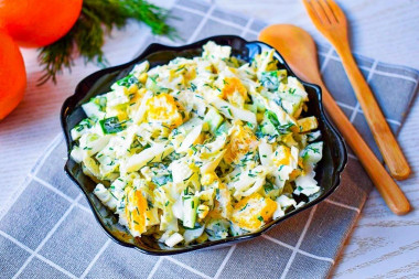 Peking cabbage salad with oranges